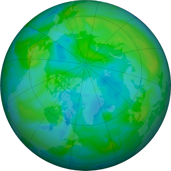 Arctic ozone map for 09 September 2022